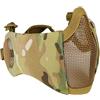Gemuseeee Maschera a Rete Airsoft Maschera a Rete Pieghevole Mezza Faccia con Protezione per Le Orecchie Maschere Airsoft Regolabili per Caccia Paintball Tiro Mimetico