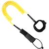 Generico Elastic Coiled Stand Up Paddle Board Leash da 10 piedi con TPU 7mm Giunto girevole a 360 e Polsino per caviglia imbottito