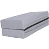 Folpus Cuscino Bolster Rettangolare Supporto Pieghevole Accessori Esercizio Fodera Sfoderabile Morbida Spugna Adatto per Ginnastica Fitness, Grigio