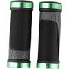 Yhenlovtt Bicicletta da ciclismo, lunghezza 90 mm, diametro interno 222 mm, in gomma TPR con anello di bloccaggio in alluminio, struttura facile da usare, per manubrio comodo per impugnature (verde)