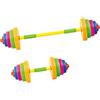 FytStycale Set di 2 Manubri per Bambini, Giocattolo per Esercizi di Sollevamento Pesi, Allenamento, Bodybuilding, Casa, Bilanciere per Bambini, 1 Lungo 1 Corto