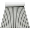YEITBY Tappetino per pavimento in teak EVA, impermeabile, autoadesivo, antiscivolo, per barche, yacht, camper, colore grigio con strisce nere