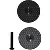 Yhenlovtt Cuffia in fibra di carbonio 3K con tappo per attacco manubrio bicicletta Superlight Road e MTB per bici 11/8 per copertura componente top vite in titanio nero (tappo UD 3K vite in titanio)