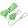 Yhenlovtt Puleggia regolabile con fibbia per tenda da sole, 4 m, gancio di sollevamento con moschettone, corda da 4 mm, in acciaio inox, nylon antiscivolo (verde)