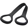 Yhenlovtt Fasce di resistenza con manici con esercizi e lunghezza 6 mm, compatibile con allenamento yoga plus fitness, composizione Tpe per 425 cm di spessore (nero)