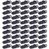 Yhenlovtt Fissaggio per tenda da sole compatibile con morsetti bloccati con design a denti per una sicurezza di 50 pezzi più clip per telone in plastica (nero)