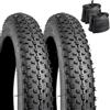 YunSCM 2-Pcs 20 pollici copertoni 20x2.80 Pneumatici 71-406 Plus 2-Pcs 20 pollici Camera d'aria AV32mm Valve compatibile bike 20 pollice Pneumatici 20x2.80
