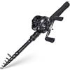 Yhenlovtt Canna telescopica in fibra di carbonio per pesca con canna da pesca 15 Viaggi 18/21m Power Spinning Sea Ounce Mh oltre 600 libbre Peso della lenza 1/45/8 Avendo (MANICO DRITTO)