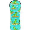 SyXIOP Fun Summer Surfing T-rex Dinosaur Golf Cover Set di coperture impermeabili con numero intercambiabile Targhette Progettato per adattarsi a tutti i boschi e conducenti golf copritesta