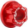 Yhenlovtt M10 x 10 per asse ruota posteriore in alluminio compatibile con dado mozzo ruota per avere standard per componenti della bicicletta nero/rosso/blu/oro/verde/viola (rosso)
