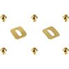 Durashmall Confezione da 2 tacchetti per pedali per bici con viti in lega Ti compatibili con Time e LClic M5 x 11 mm, parti di ricambio per ciclismo su strada, multicolore, 23 x 20 mm (oro)