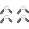 Kukyller Collare per bilanciere, 4 Pezzi 30 mm Morsetti per bilanciere Collare con Clip a Molla Clip per Barra Pesi Collari Elastici per manubri per Barra Pesi
