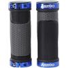 Yhenlovtt Manopole per manubrio per bicicletta, lunghezza 90 mm, diametro interno 222 mm, gomma TPR con anello di bloccaggio in alluminio, ben progettate per il formato (blu)