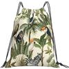 cchgnm Borsa da palestra con stampa di alberi e animali, leggera e pieghevole, borsa multifunzione per sport, yoga, viaggio