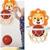 BTOSEP Canestro da basket da appendere, pieghevole, senza foratura, canestro sportivo per interni, materiale: nero (arancione)