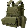 Generisch Giubbotto da pesca per giovani, attrezzatura di protezione regolabile con più tasche, gilet da softair per giovani, regalo accattivante, per allenamento di paintball, costume cosplay all'aperto