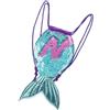 Ciieeo Zaino Coulisse per Bambine Coda di Sirena in Paillettes, Grande Capacità, Materiale Pe Paillettes e Tessuto Oxford, per Scuola e Palestra