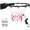 Xweptuy Canestro da Basket da 14 Pollici Montato a Parete, Bordo da Basket ad Altezza Regolabile, Anello Antiurto con Molla per Bambini al Coperto e all'aperto