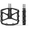 DREAMDASH Pedali Bici Flat a 3 Cuscinetti Sigillati con Perno in Cro-Mo, 111 mm Comfort Piattaforma in Alluminio CNC, 16 Perni Antiscivolo, Pedali da 9/16 per MTB, Bici da Corsa, E Bike. Neri