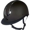 HKM Unisex Illusion Casco da equitazione Nero/Argento Lucido L = 58-60 cm