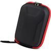 Auratrove Custodia rigida per telemetro da golf, custodia antiurto in EVA con chiusura magnetica, custodia portatile impermeabile per carrello da golf o cintura, rosso e nero