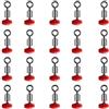 Yhenlovtt Perle scorrevoli girevoli per attrezzatura da pesca, rotanti a 360°, con clip, luminose, 5 x 8 mm, 8 x 12 mm, in plastica e metallo (20 pezzi, 34 mm)