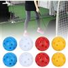 Rcniso Palline da Cave con Flusso D'aria in Plastica di Colore Misto da 20 Pezzi, Accessori Leggeri per la Pratica del Indoor per la Pratica del/tennis, Rosso/giallo/blu/bianco, Diametro 1,6 Pollici