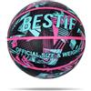 BESTIF Pallone da basket misura 5/7 per bambini e adulti, per allenamento NBA, per interni ed esterni (colore grafite, 7)