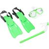 Abaodam Set Attrezzatura Immersione Subacquea per Adulti Maschera Subacquea Confortevole, Boccaglio e Pinne Leggere in Pvc, Design Ergonomico Adatto a Diversi Ambienti