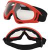 Naroote Occhiali da Sci Montature Durevoli per PC Fascia Regolabile Visione Chiara, per Sci Alpinismo Motoslitta Protezione UV Occhiali da (cornice bianca)