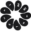 Milageto 9 Pezzi Copritesta Mazze Golf Set Copri Testina Ferro Accessori Neoprene Identificazione Numerica Adatto Regalo Uso Familiare 12.7cmx7.8cm