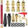 CAASFOOY 27 Pezzi Adattatore Valvola Bici Adattatore Pompa Bicicletta Kit, Bicicletta Adattatore per Valvola, Gonfiaggio Bici Adattatore Valvola Presta per Pneumatici Palloncini e Cuscini d'Aria