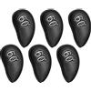Zxpjkyu 6 Pezzi Copri Golf Protector Club PU Pelle Impermeabile Ricamo 60° Chiusura Sicura Set Protezione Adatto per Uso Personale Regalo