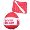 Milageto Subacqueo sotto Il Galleggiante con Bandiera da Immersione. Galleggiante per Immersioni Subacquee, Ideale per La Pesca Subacquea dalla Spiaggia.