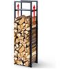 ® Legnaia in Metallo Con Ripiano, Altezza Regolabile a 3 Livelli 45X32X120-170 C