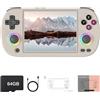HANHIBR RG40XX H Console di gioco portatile retrò, Linux OS Built-in 64G TF Card Retro Videogiochi Console schermo IPS 4.0 pollici Lettore video tascabile portatile 5500+ giochi (grigio)