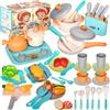 JEDWKFA 48 Pezzi Set Giocattoli da Cucina per Bambini, Cucina Giocattolo per Bambini, Accessori Cucina Bambini, Set Cucina Bambini, Utensili da Cucina per Esterni, per Bambini di 3 4 5 Anni