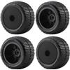 Runup Ruote posteriori anteriori montate pneumatici in gomma Power per 1/18 LOSI Mini-T RC Upgrade parti, 4 pezzi (nero)