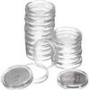 QUARKZMAN 20 Pz 23mm Portamonete per Dollaro D'Argento, Coperture in Capsula di Plastica Trasparente in Acrilico Contenitore Rotondo per La Collezione di Monete D'Argento O Tag Nfc