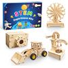 JTgugu 6 esperimenti per bambini di 8 9 10 11 12 13 14, kit elettronico fai da te | kit di esperimenti elettrici per bambini, kit di costruzione in legno giocattolo regalo per ragazzi da 8 a 14 anni