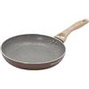 KASANOVA Poêle antiadhésive Cooking Therapy, incisione marron gravée au laser, revêtement à base d'eau, compatible avec tous les types de feux, sans PFOA ni nickel (28 cm)