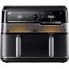 Braun TwinCook 5 - Friggitrice ad Aria Doppio Cestello 10L, Air Fryer Grande con Funzione Forno ad Aria, Sync & Match, 15 Programmi, Cottura Senza Olio, Facile da Pulire, 2850W, Nero (TD 5053I BK)