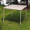 FurnitureR Cammello Square Folding Table, Minimalist Design Dining Table, Sturdy Metal Frame and Upholstered Synthetic Leather Top, Modern Living Rooms, Portable for Casual Dining Or Workspace Use-86
