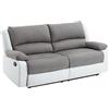 LOUNGITUDE Divani, legno di ingegneria, bianco/grigio, L193 x P93 x H96 cm