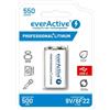 EverActive Batterie ricaricabili EVHR22-550C 9V