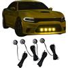 Bottari Italy Bottari Luci LED Griglia Anteriore Giallo 12V - Universali per Auto, Moto, Scooter e Quad - Stile Aggressivo & Facile Installazione