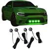 Bottari Italy Bottari Luci LED Griglia Anteriore Verde 12V - Universali per Auto, Moto, Scooter e Quad - Stile Aggressivo & Facile Installazione