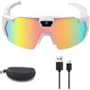 Generico Occhiali da Sole Action Camera, 4K HD, Smart Glasses con Registrazione Video e Audio, Mini Action Camera Indossabile per Ciclismo e Attività Outdoor (Colorful-1,128G)