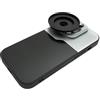 SYSTEM-S Custodia per obiettivo 52 mm compatibile con obiettivo effetto lente con filettatura per iPhone 14 Pro in nero grigio
