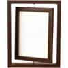 DFGBAPKBL Girevole Cornici Cornice in legno for foto girevole rimovibile durevole for personalizzata su due lati Decorazione del soggiorno(Brown)